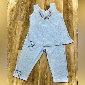 🛍️fashion Code blue set with embroidered Size one unitalla
